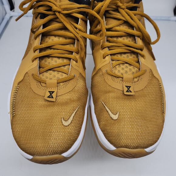 Nike PG 5 Wheat Shoes Mens 14 Gold Metallic Grain Paul George Basketball - Picture 5 of 16